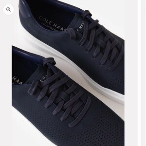 COLE HAAN Grand OS Crosscourt Navy Knit Sneaker NEW